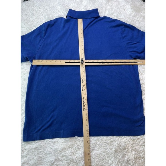 Tommy Hilfiger Men's TH Lux Interlock Blue Custom Fit Polo Shirt Size: L - Picture 11 of 11